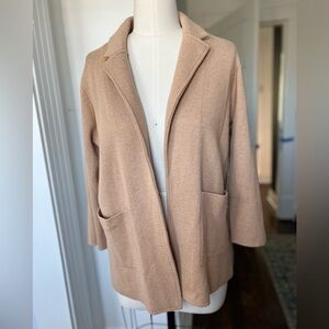 J Crew knit blazer in tan